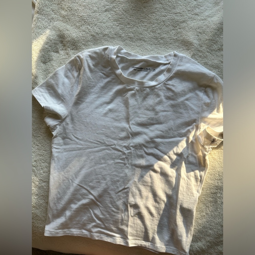 White baby tee from Abercrombie